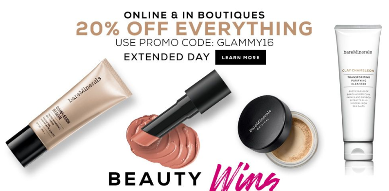 20% off everything with code GLAMMY16